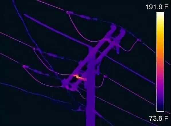 Thermal drone imaging — power line inspection